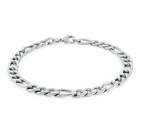 Stainless Steel 6MM Figaro Polished 8.5