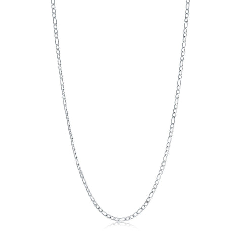 Stainless Steel Polished Figaro Chain – 3mm, 18