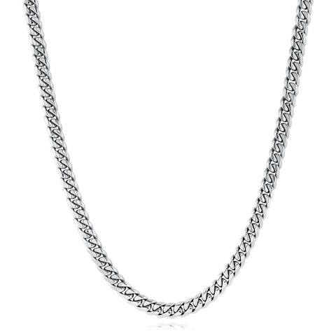 Polished Stainless Steel 7.7mm Curb Chain 22