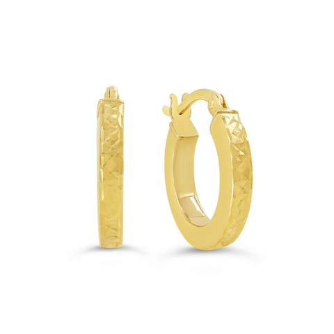 10K Yellow Gold Huggy Earrings