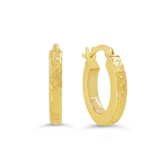 10K Yellow Gold Huggy Earrings