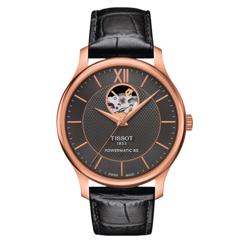 Tissot Tradition Powermatic 80 Open Heart Automatic Men's Watch T0639073606800