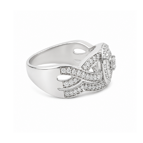14K White Gold 0.72TDW Diamond Engagement Ring