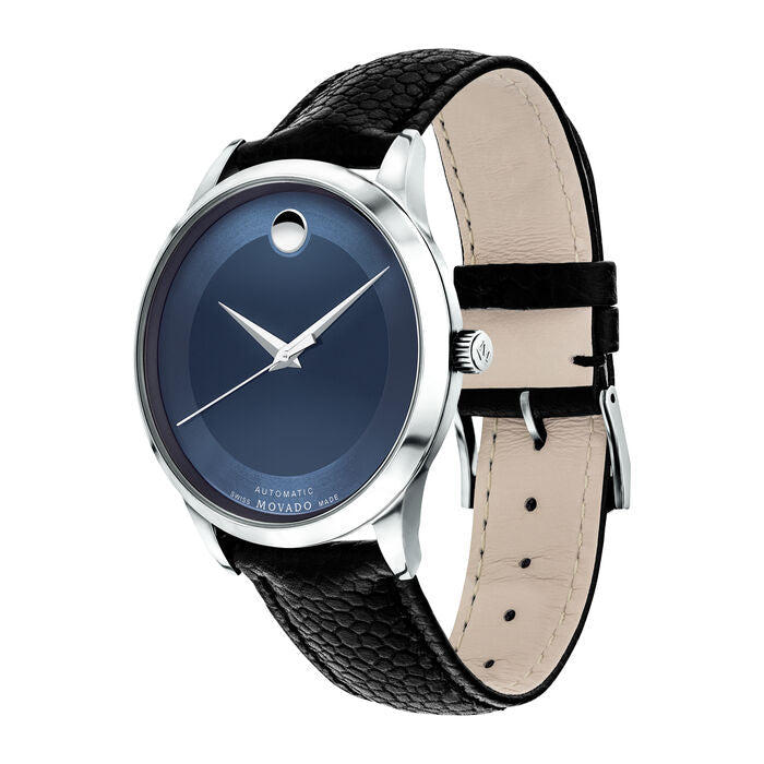 Movado Modern Classic Black Leather Automatic Men&#39;s Watch 0607123