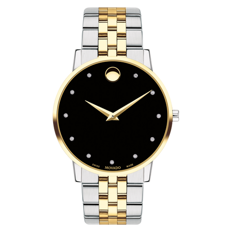 Movado Museum Classic Quartz Diamonds Mens Watch 0607202