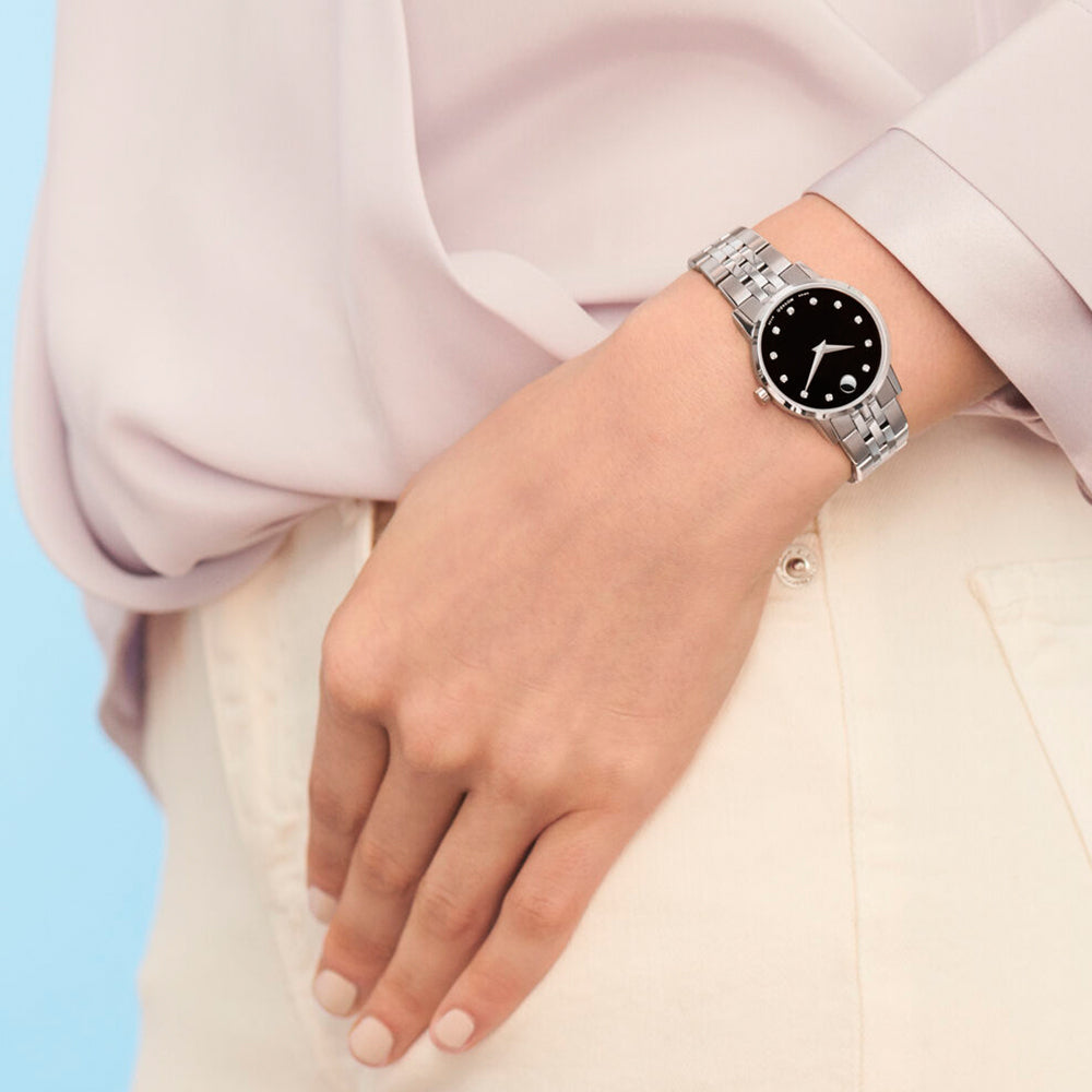 Movado Museum Classic Quartz Diamonds Womens Watch 0607207