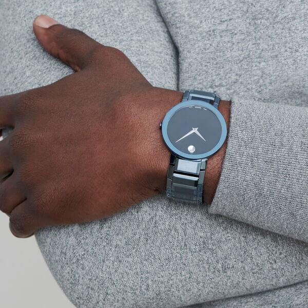 Movado Sapphire Quartz Men&#39;s Watch 0607556