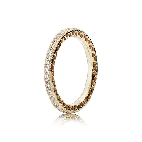 Pandora 14K Hearts Of Pandora Clear Cz