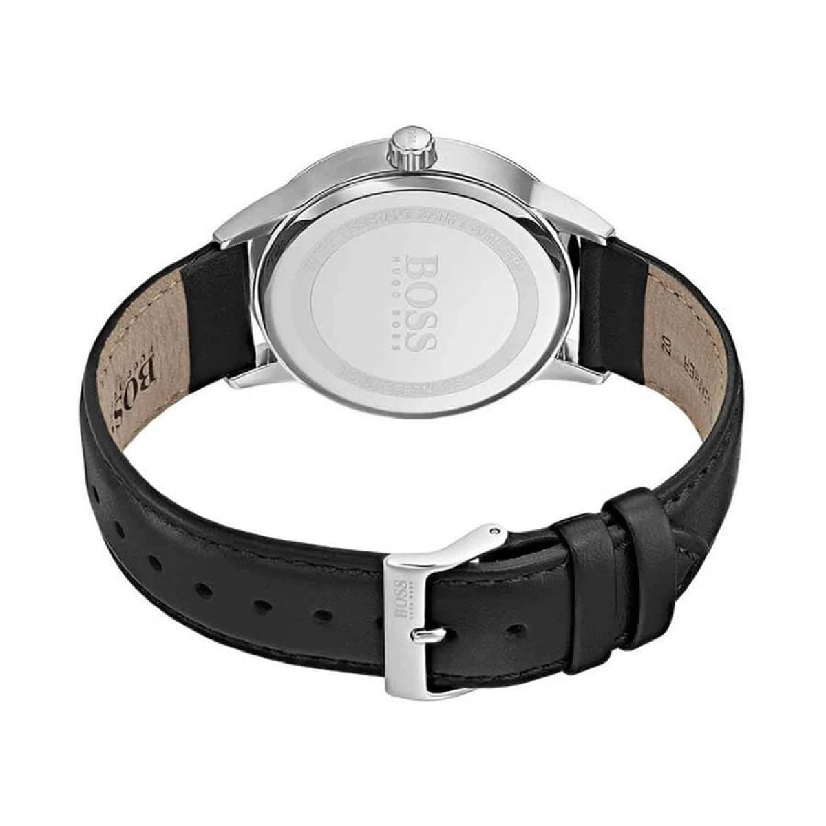 Hugo Boss Officer Mens Black Leather Watch 1513613