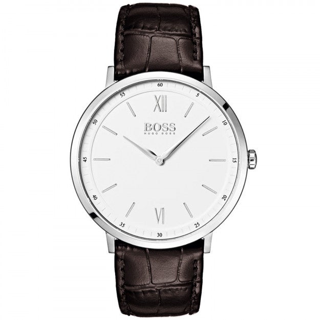 Hugo Boss Essential Brown Leather Quartz Men&#39;s Watch 1513646