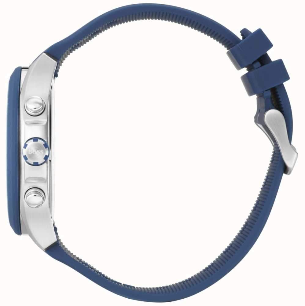 Hugo Boss 1513717 Velocity Black Dial Silicone Quartz Men&#39;s Watch