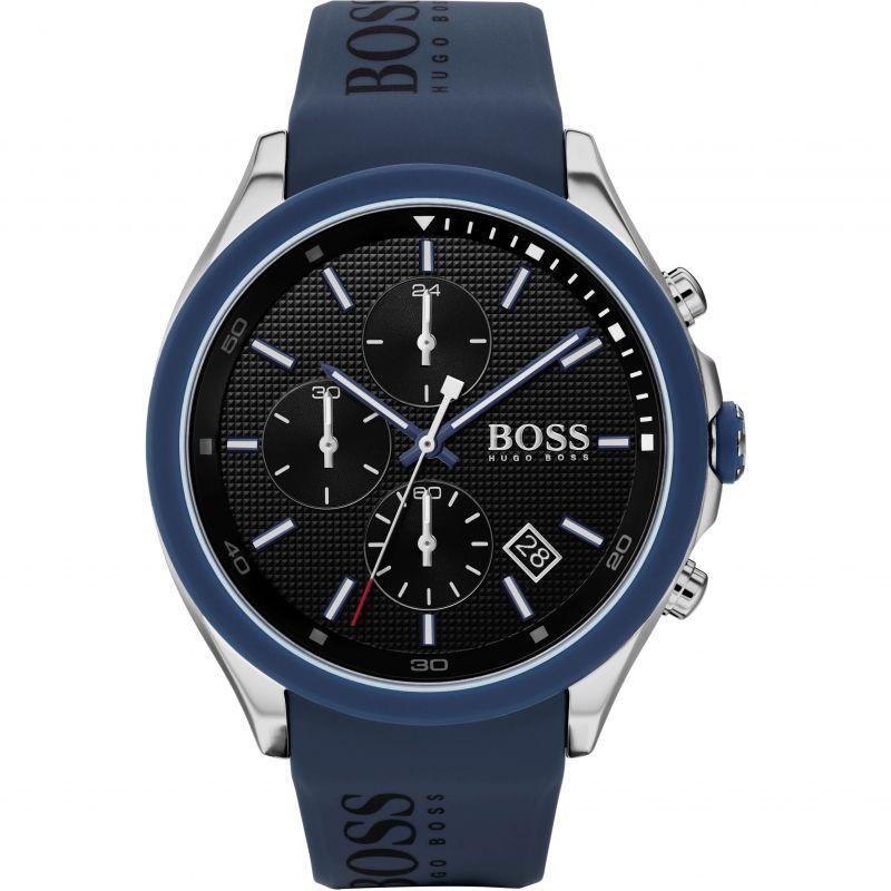 Hugo Boss 1513717 Velocity Black Dial Silicone Quartz Men&#39;s Watch