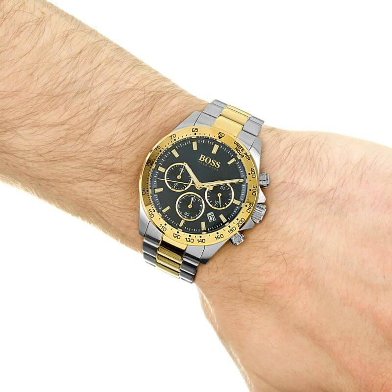 Hugo Boss 1513767 Hero Sport Quartz Men&#39;s Watch - Silver/Gold