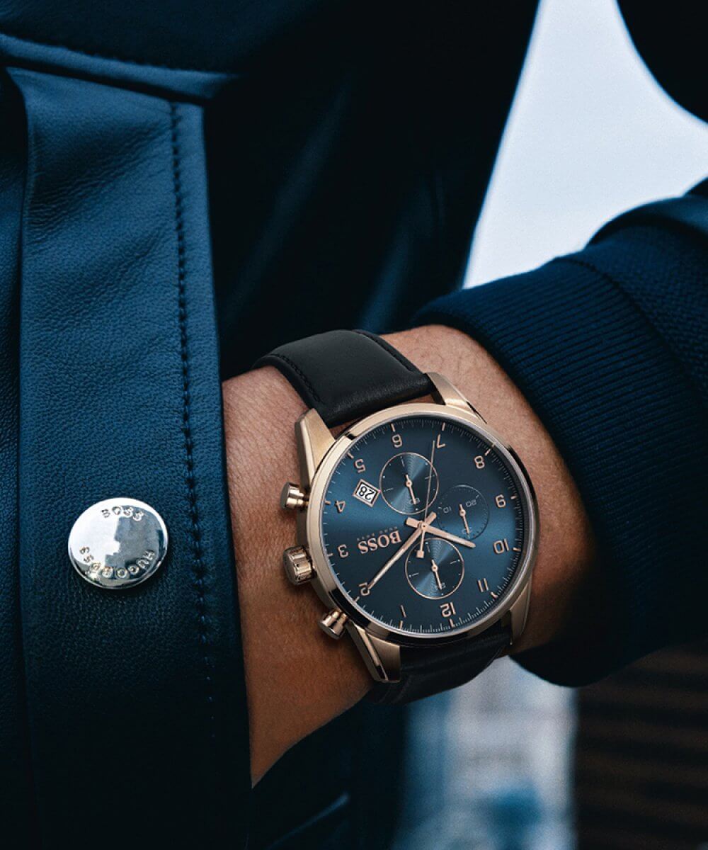 Hugo Boss 1513783 Skymaster Blue Dial Stainless Steel Quartz Men&#39;s Watch