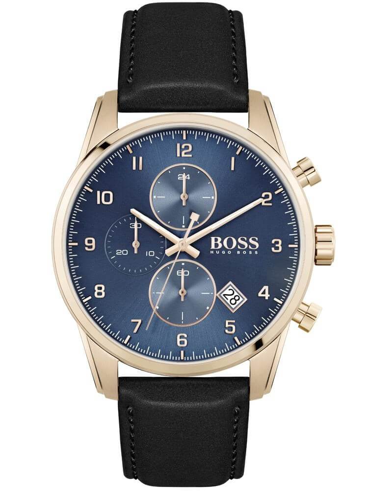Hugo Boss 1513783 Skymaster Blue Dial Stainless Steel Quartz Men&#39;s Watch
