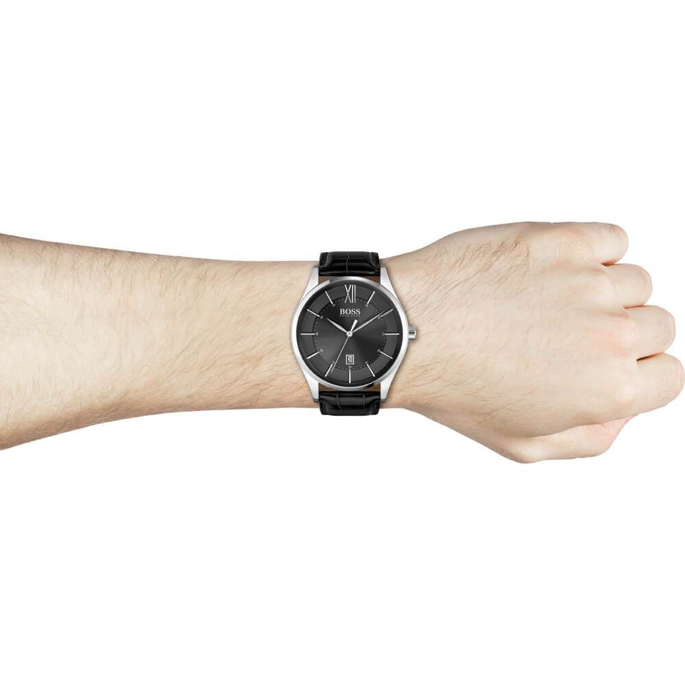 Hugo Boss 1513794 Distinction Analog Black Quartz Men&#39;s Watch 