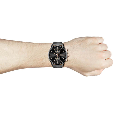 Hugo Boss 1513811 Associate Analog Black Dial Quartz Men's Watch 