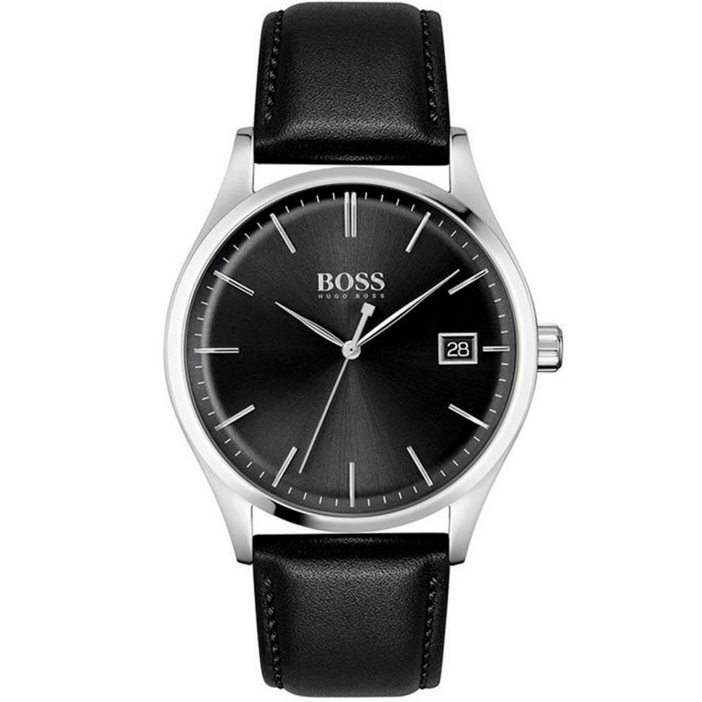 Hugo Boss 1513831 Commissioner Black Leather Quartz Men&#39;s Watch