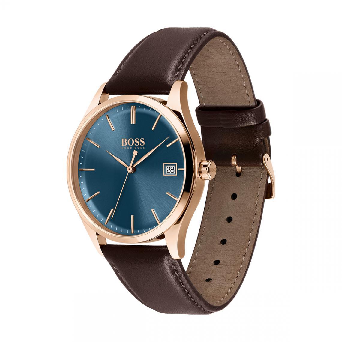 Hugo Boss 1513832 Commissioner Brown Leather Quartz Men&#39;s Watch