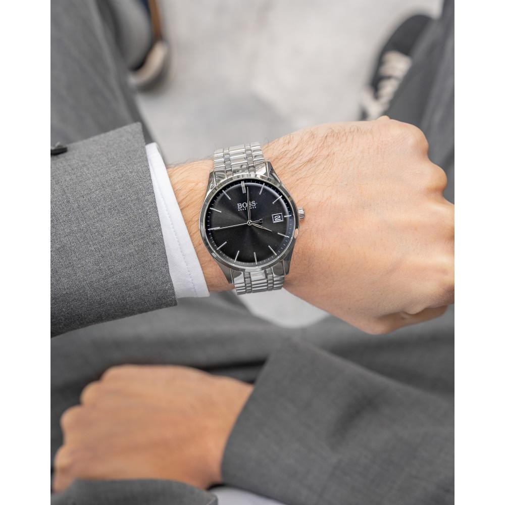Hugo 1513833 Boss Commissioner Silver Steel Quartz Men&#39;s Watch