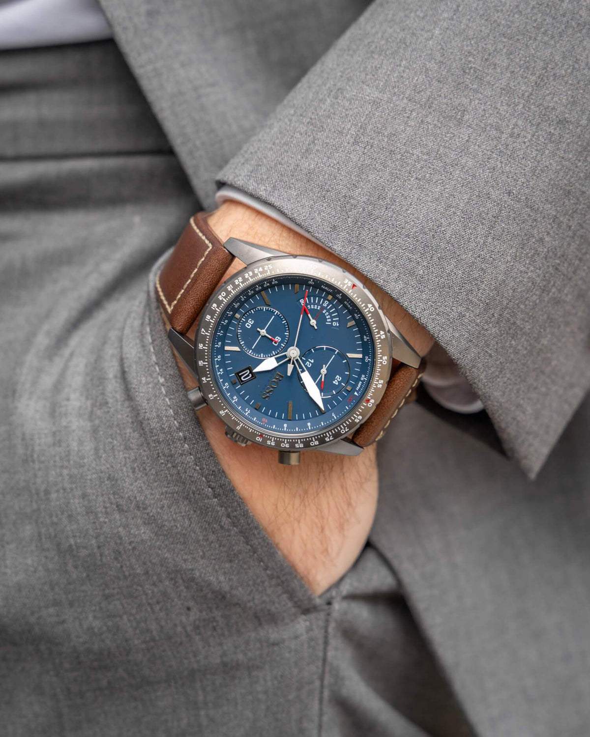 Hugo Boss 1513852 Pilot Edition Chrono Quartz Men&#39;s Watch