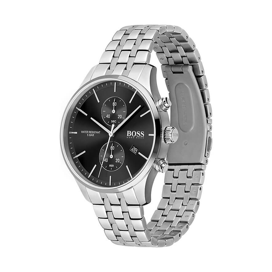Hugo Boss 1513869 Associate Silver Steel Quartz Men&#39;s Chrono Watch