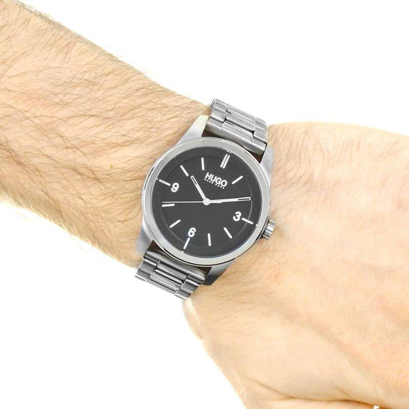 Hugo Boss 1530016 Create Black Dial Stainless Steel Quartz Men&#39;s Watch