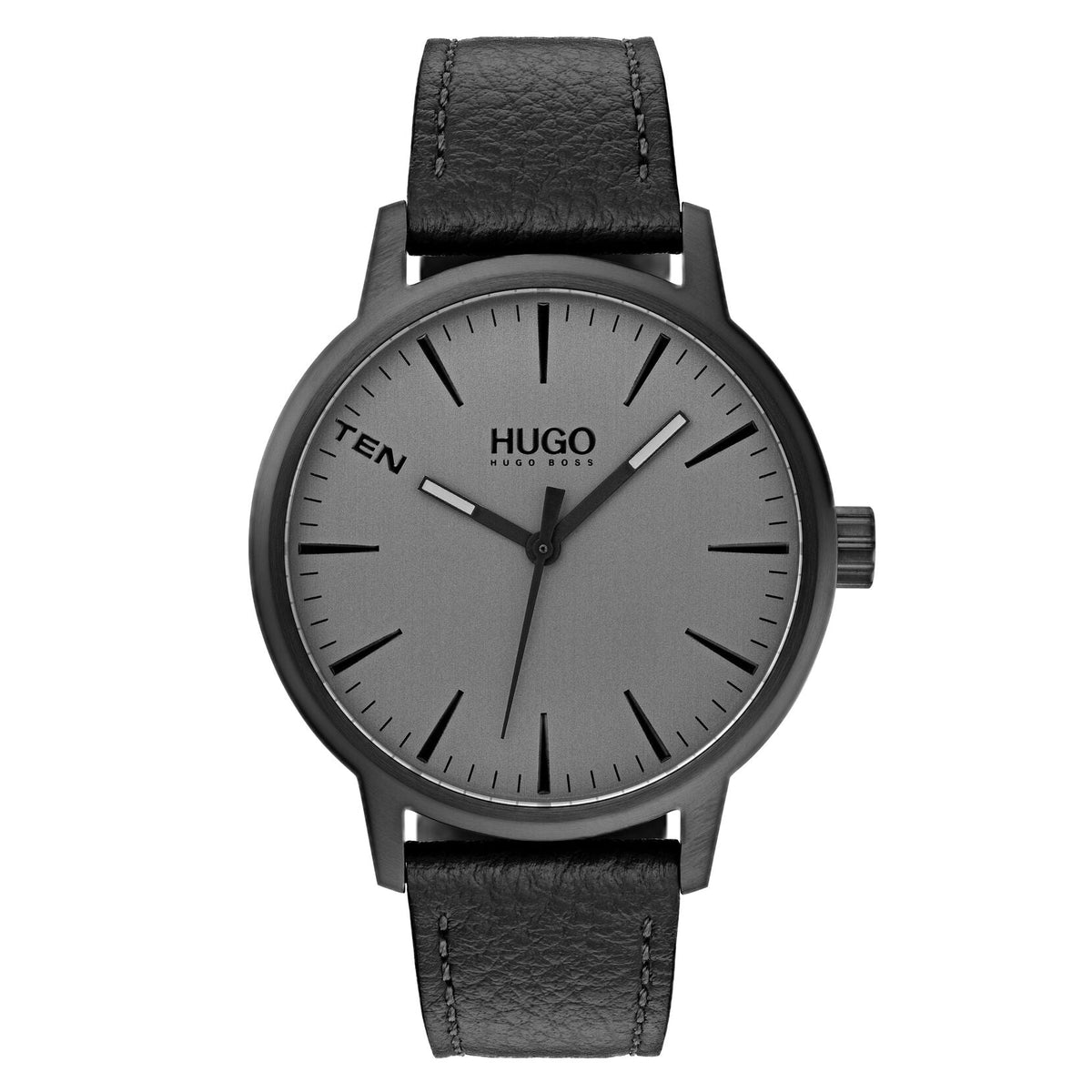 Hugo Boss Stand Grey Leather Quartz Men&#39;s Watch 1530074