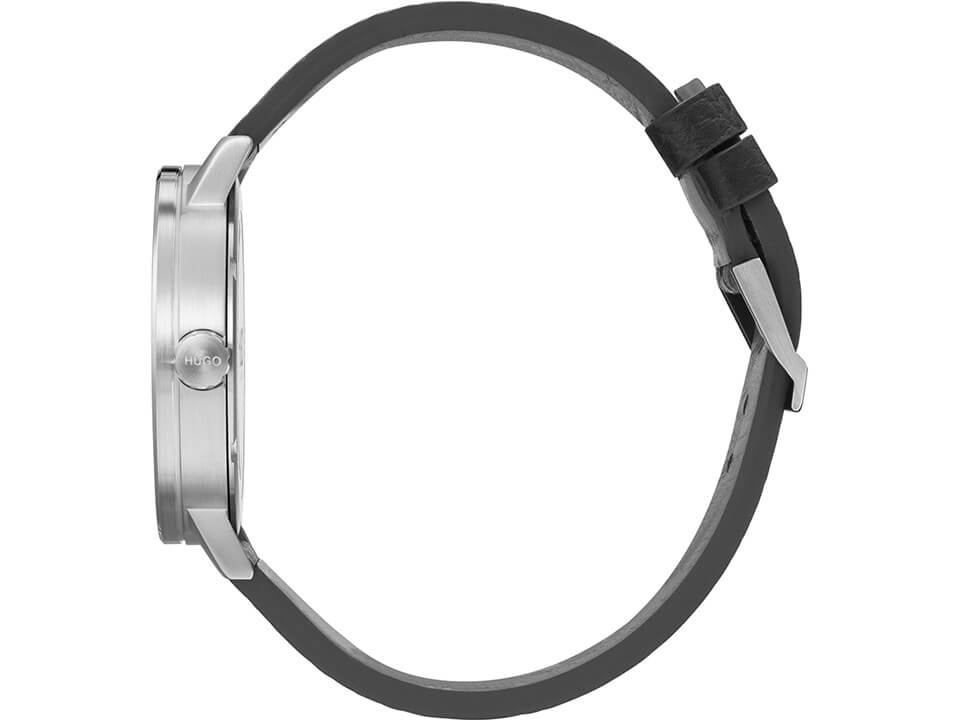 Hugo Boss 1530115 Rase Black Dial Black Leather Quartz Men&#39;s Watch