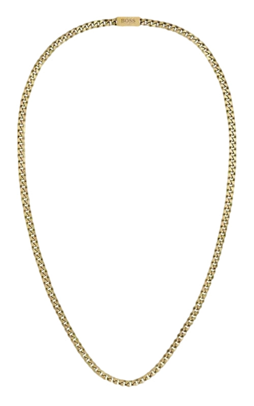 Hugo Boss Plated Stainless Steel Chain For Him Gold IP Men&#39;s Necklace