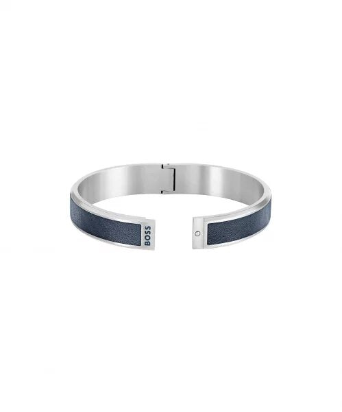 Hugo Boss Jewellery Men&#39;s Blue Leather Bracelet 1580514M