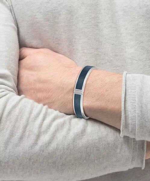 Hugo Boss Jewellery Men&#39;s Blue Leather Bracelet 1580514M