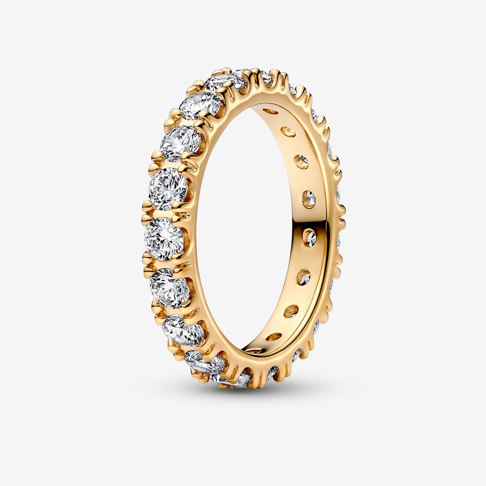 Pandora Sparkling Gold Plated Row Eternity Ring