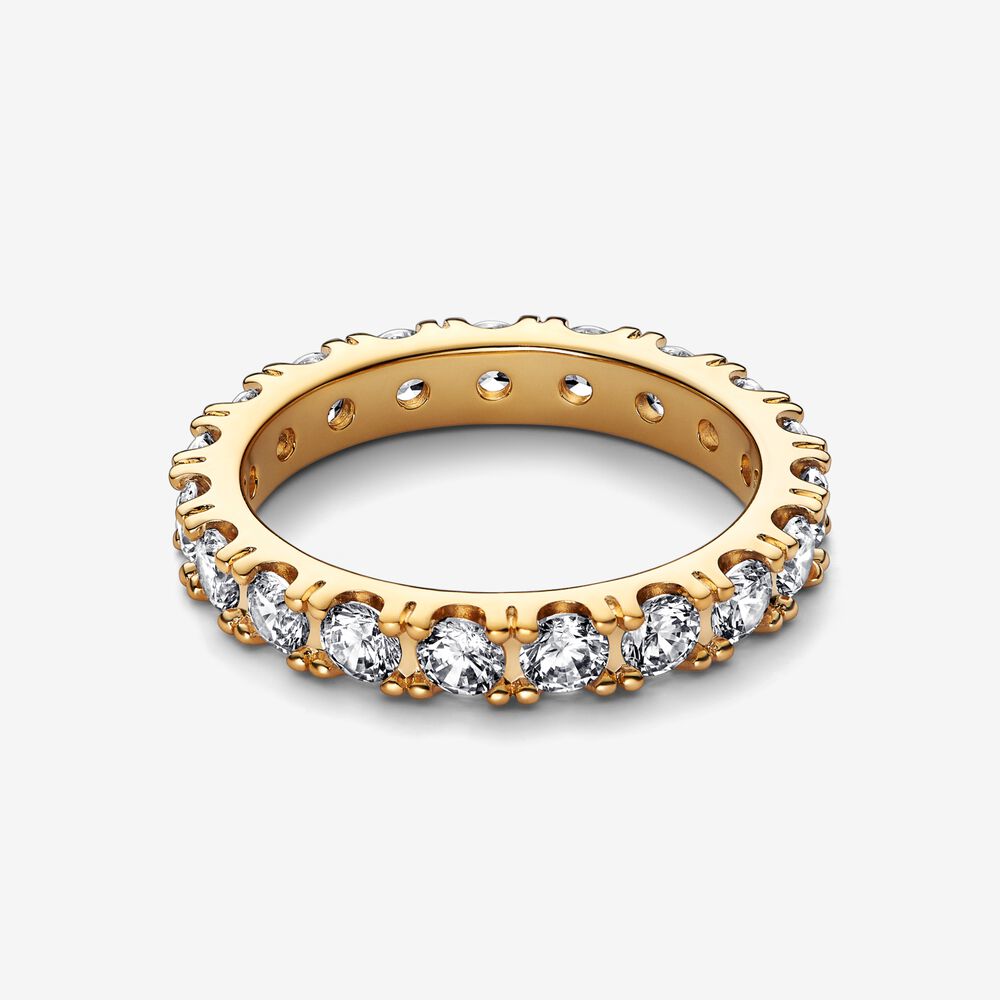 Pandora Sparkling Gold Plated Row Eternity Ring