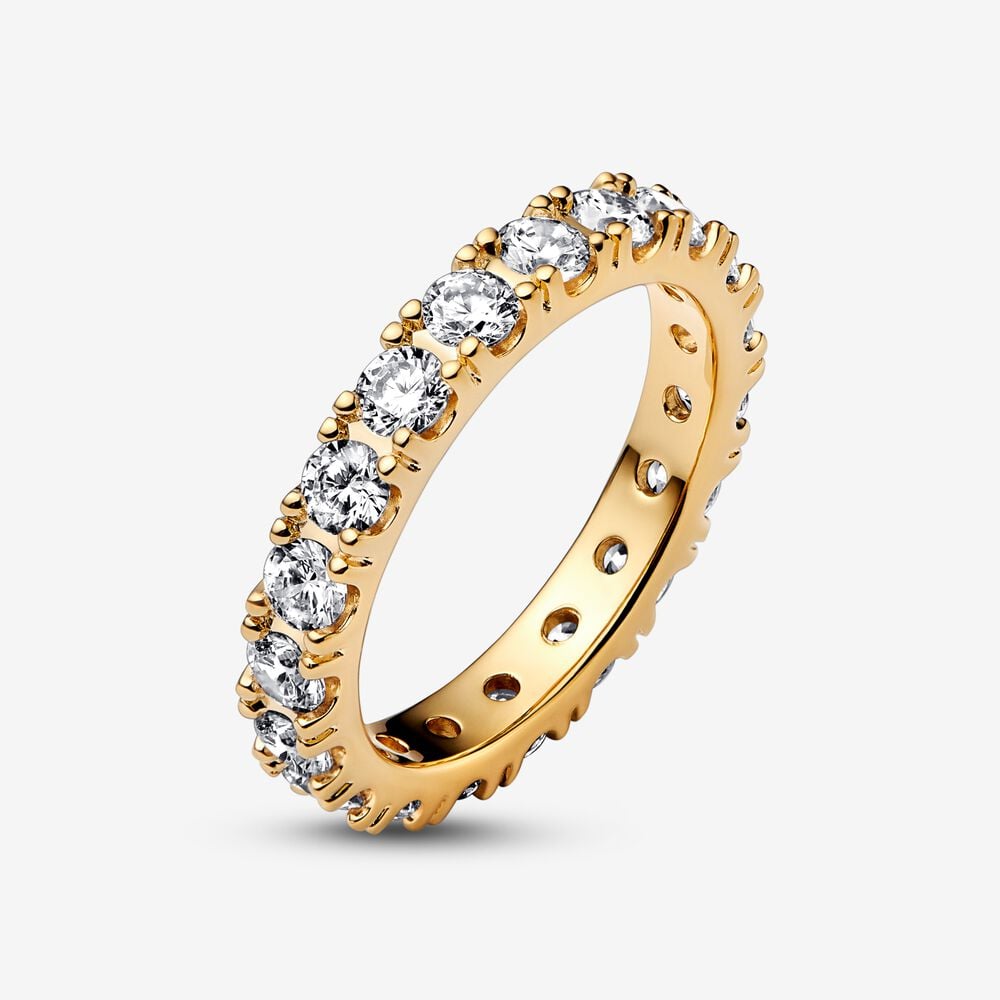 Pandora Sparkling Gold Plated Row Eternity Ring