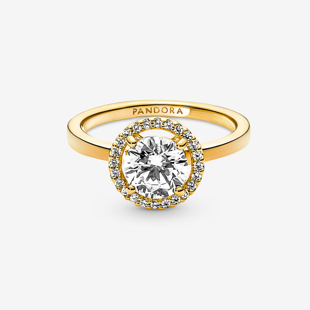 Pandora Sparkling Round Halo Ring