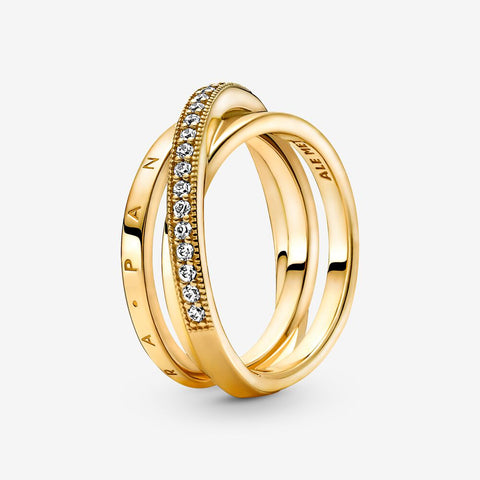 Pandora Crossover Pave Triple Band Ring 169057C01