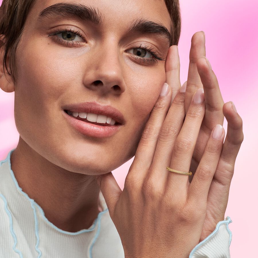 Pandora ME  Gold plated Pave Ring