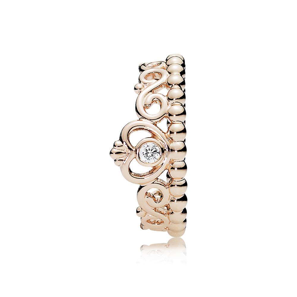 Pandora Rose Gold Ring Pink Crown Solitaire Ring Rose Gold Pandora