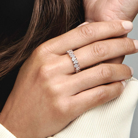 Pandora Alternating Sparkling Band Ring