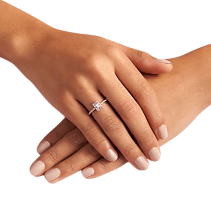 Pandora Sparkling Square Halo Ring