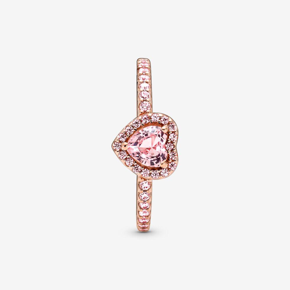 Pandora Sparkling Orchid Pink Elevated Heart Ring