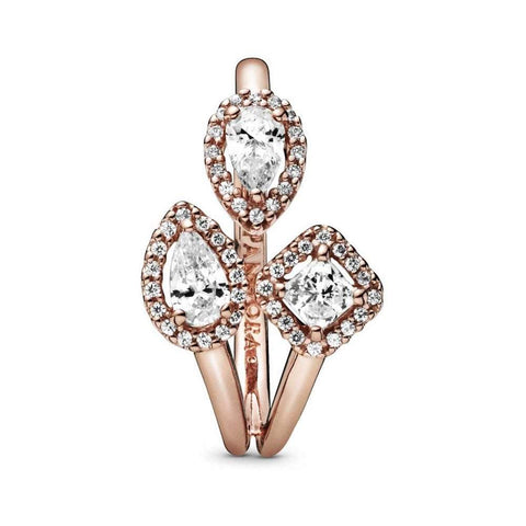 Pandora Geometric Shapes Open Ring