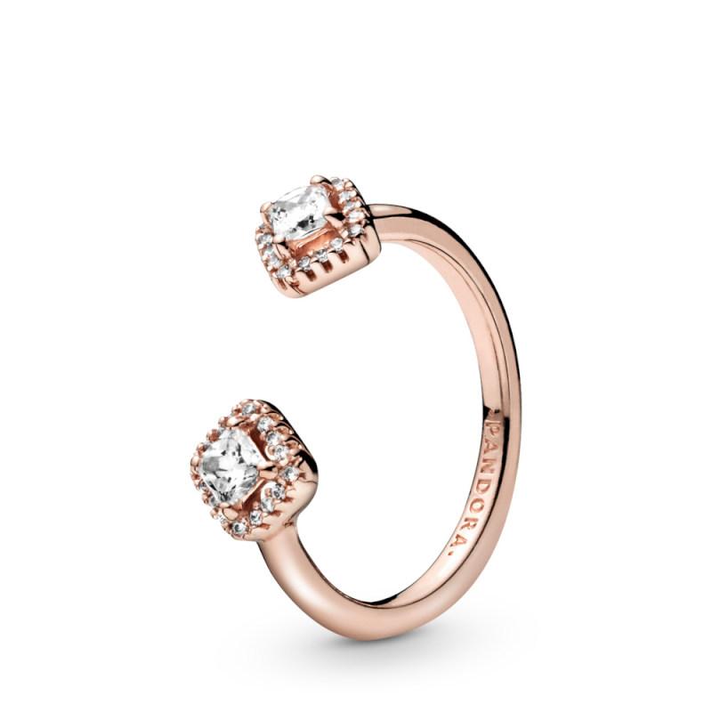 Pandora Rose Square sparkle Open Ring