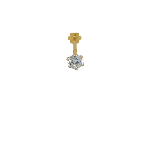 18K Yellow Gold 0.03ct Diamond Screw Back Nose Pin