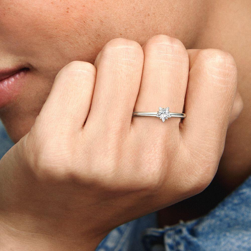 Pandora Celestial Sparkling Star Solitaire Ring