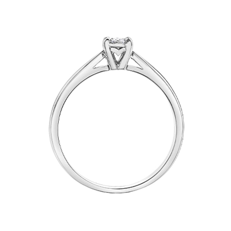 Elegant 0.08TDW Diamond Illusion Ring in 10K White Gold