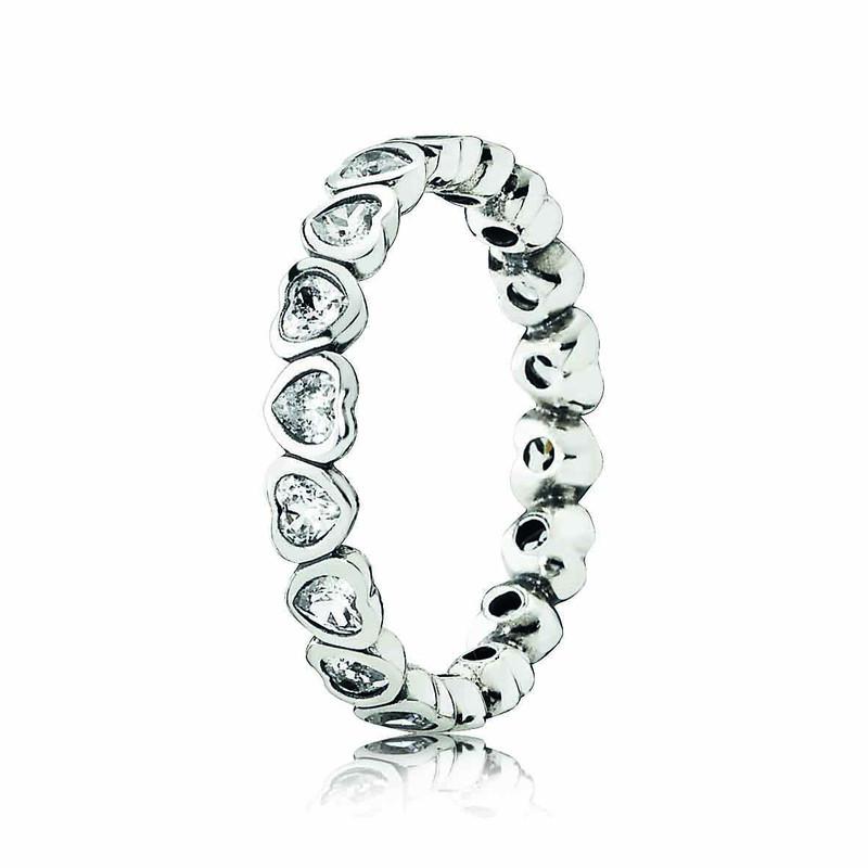 Pandora Ring Forever More Clear Cubic Zirconia Size 56