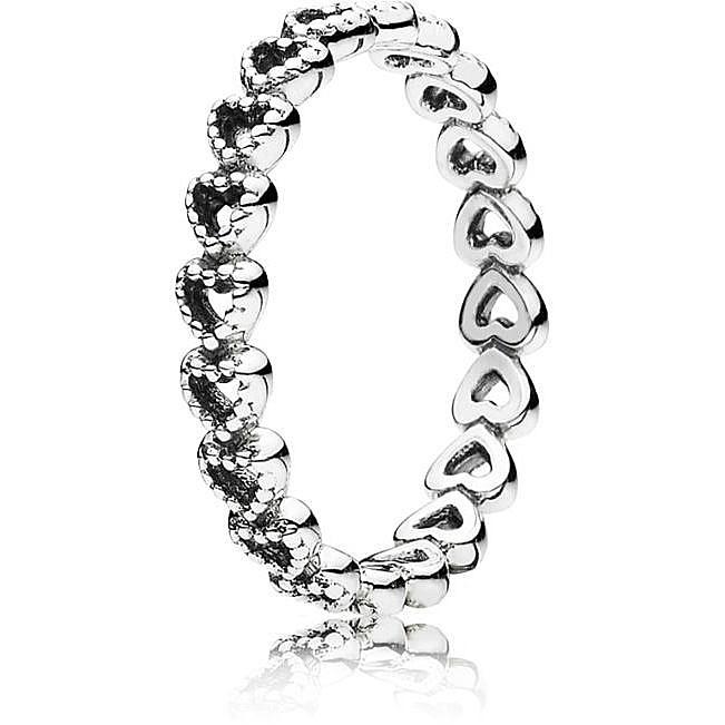 Pandora Openwork Heart Silver Ring