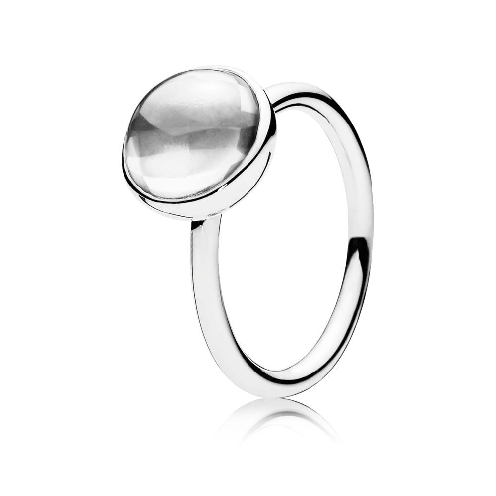 Pandora Ring Poetic Droplet With Clear Cubic Zirconia